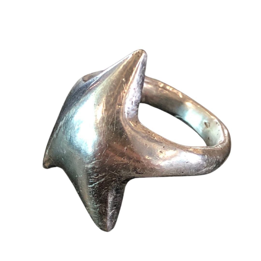 small star ring - tin