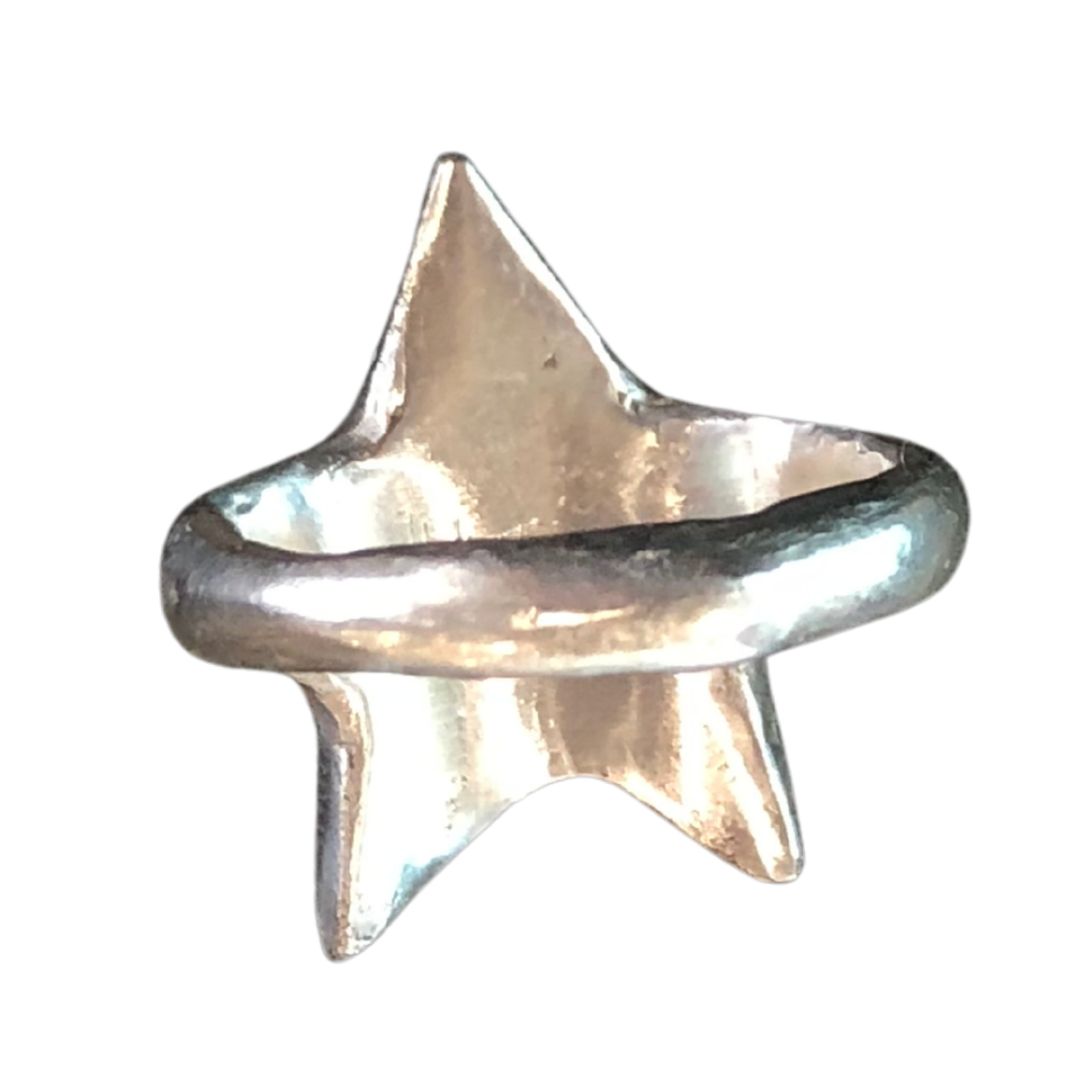 small star ring - tin