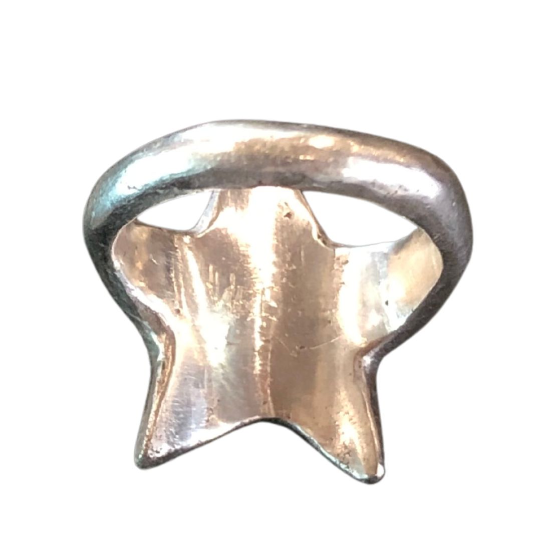small star ring - tin