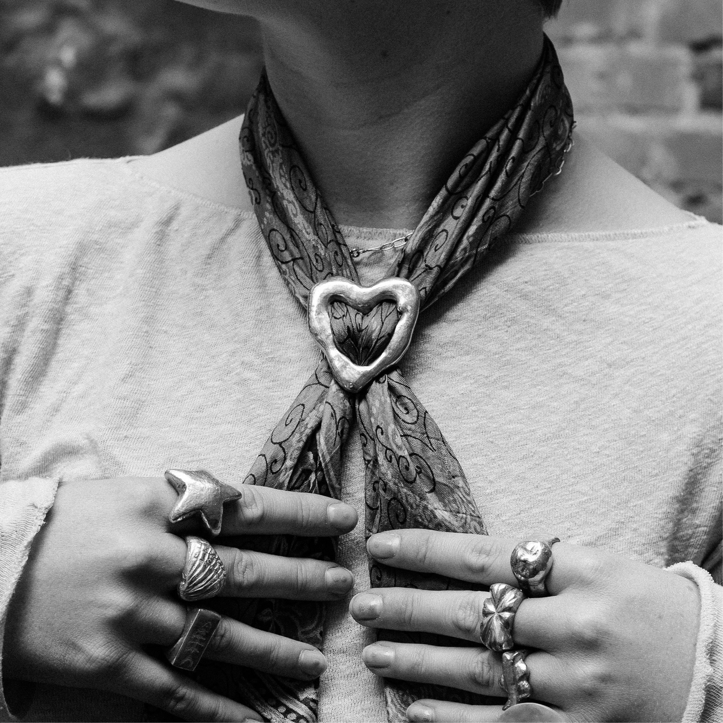The scarf buckle with engraving