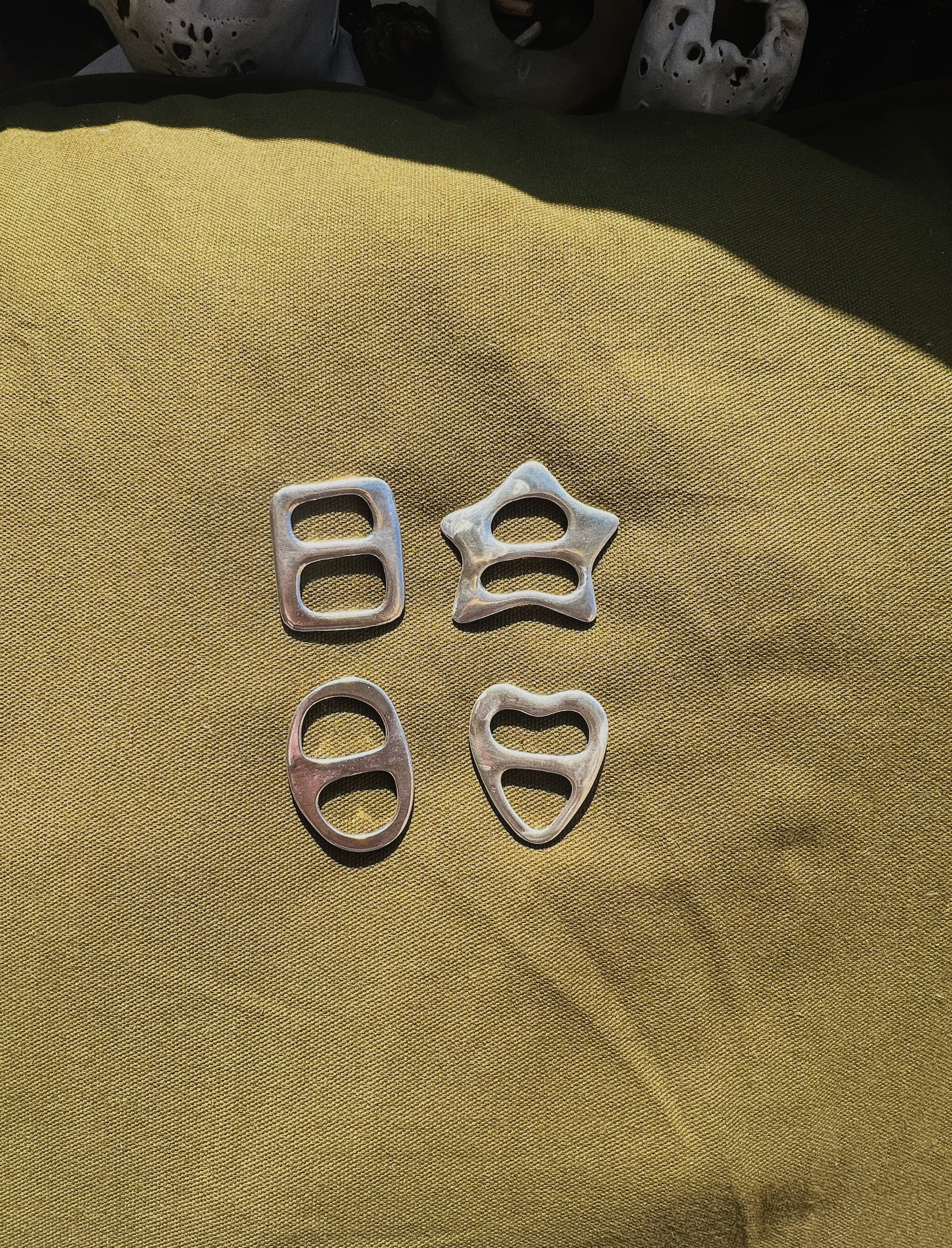 The scarf buckle with engraving